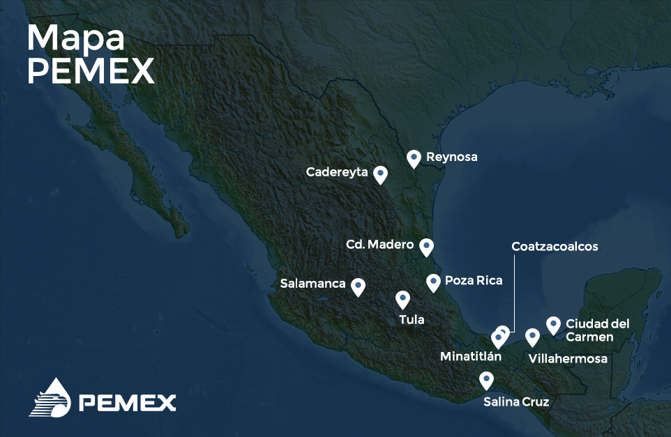 Mapa de PEMEX